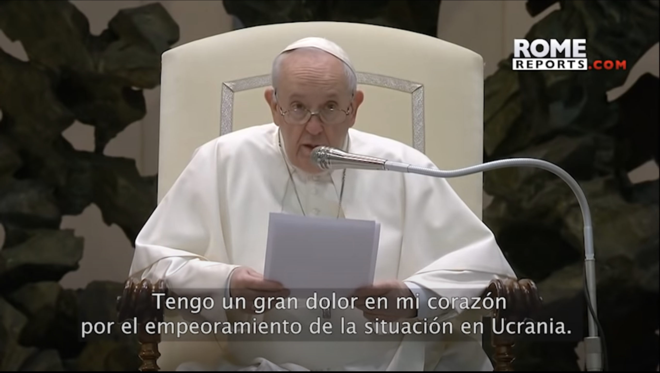 Llama miento Papa Trancisco 23.2.2022